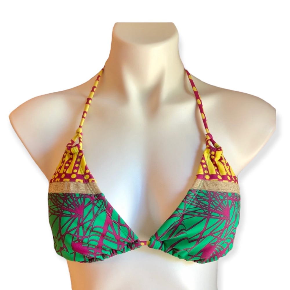 3/$20 XHILARATION String Bikini Top Multicolored Size Small